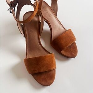 Madewell Brown Suede Ankle Strap Sandals